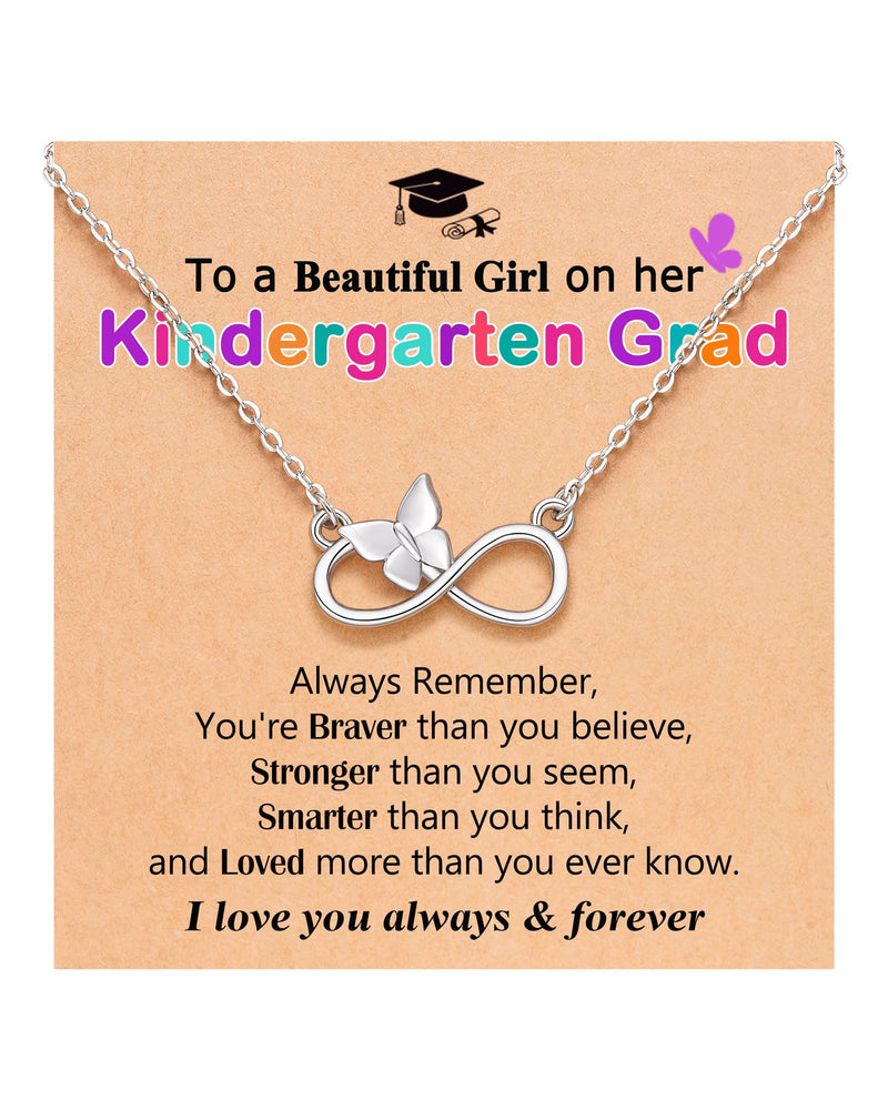 Kindergarten Graduation Infinity Butterfly Necklace