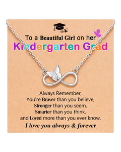 Kindergarten Graduation Infinity Butterfly Necklace