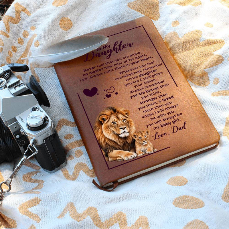 To My Daughter Your Crown – Leather Journal